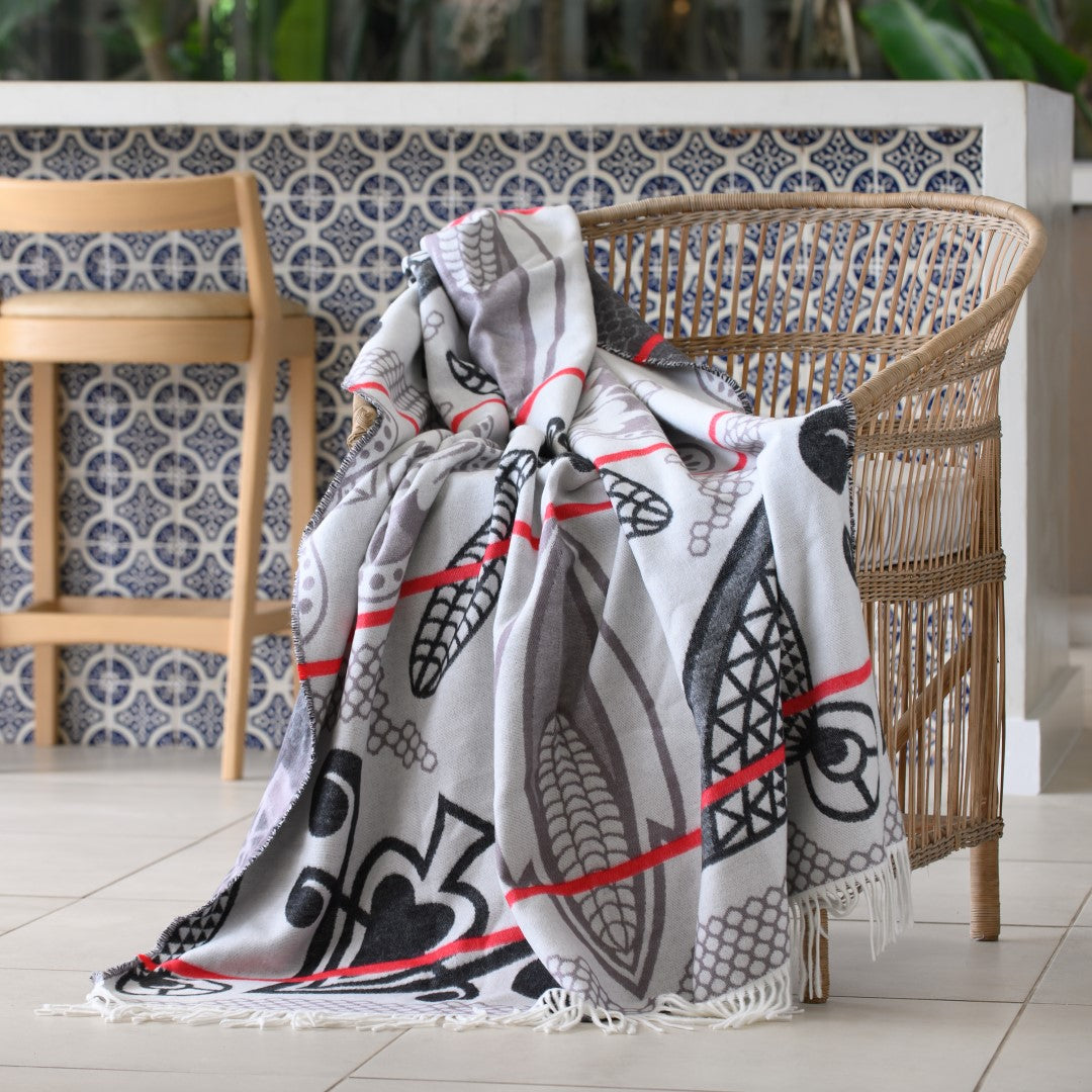 Basotho throw - Black and White