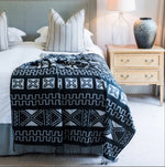 Mud cloth throw - Black