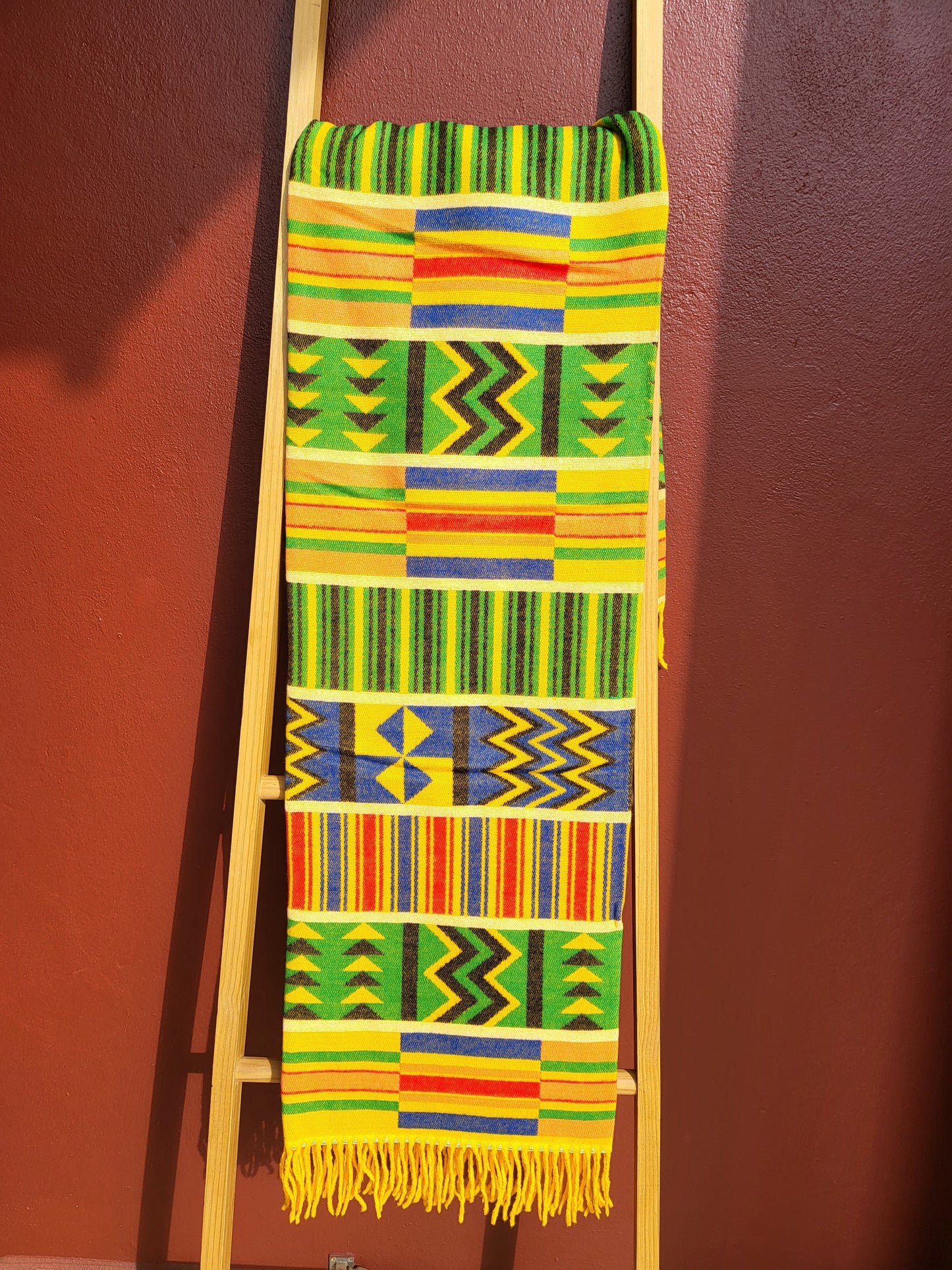 Kente throw - Yellow