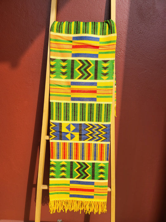 Kente throw - Yellow