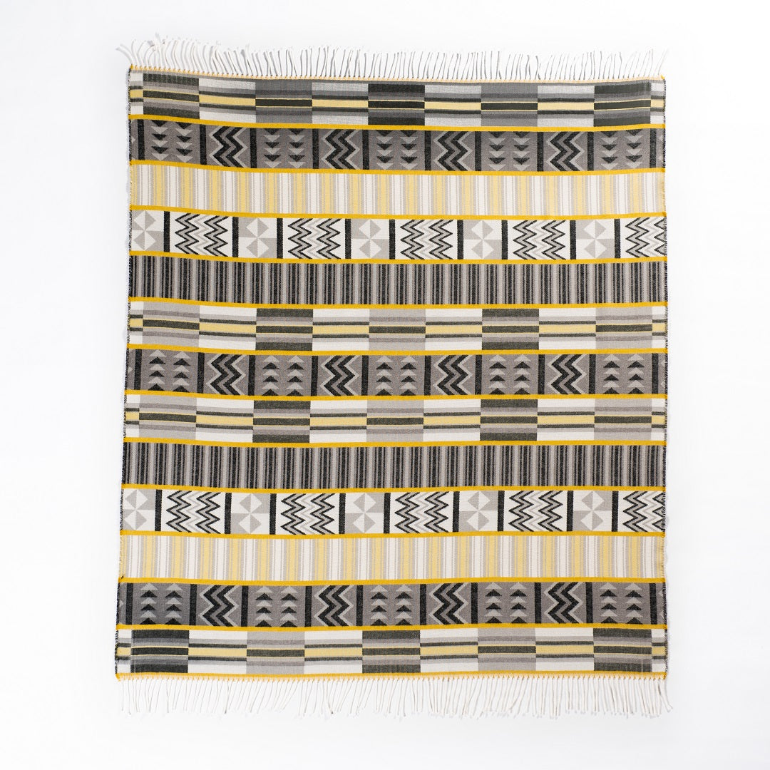 Kente throw - Grey