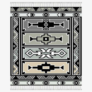 Ndebele art throw - Natural