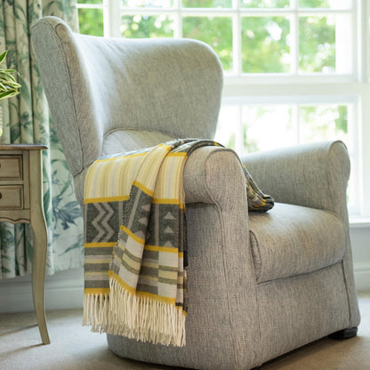 Kente throw - Grey